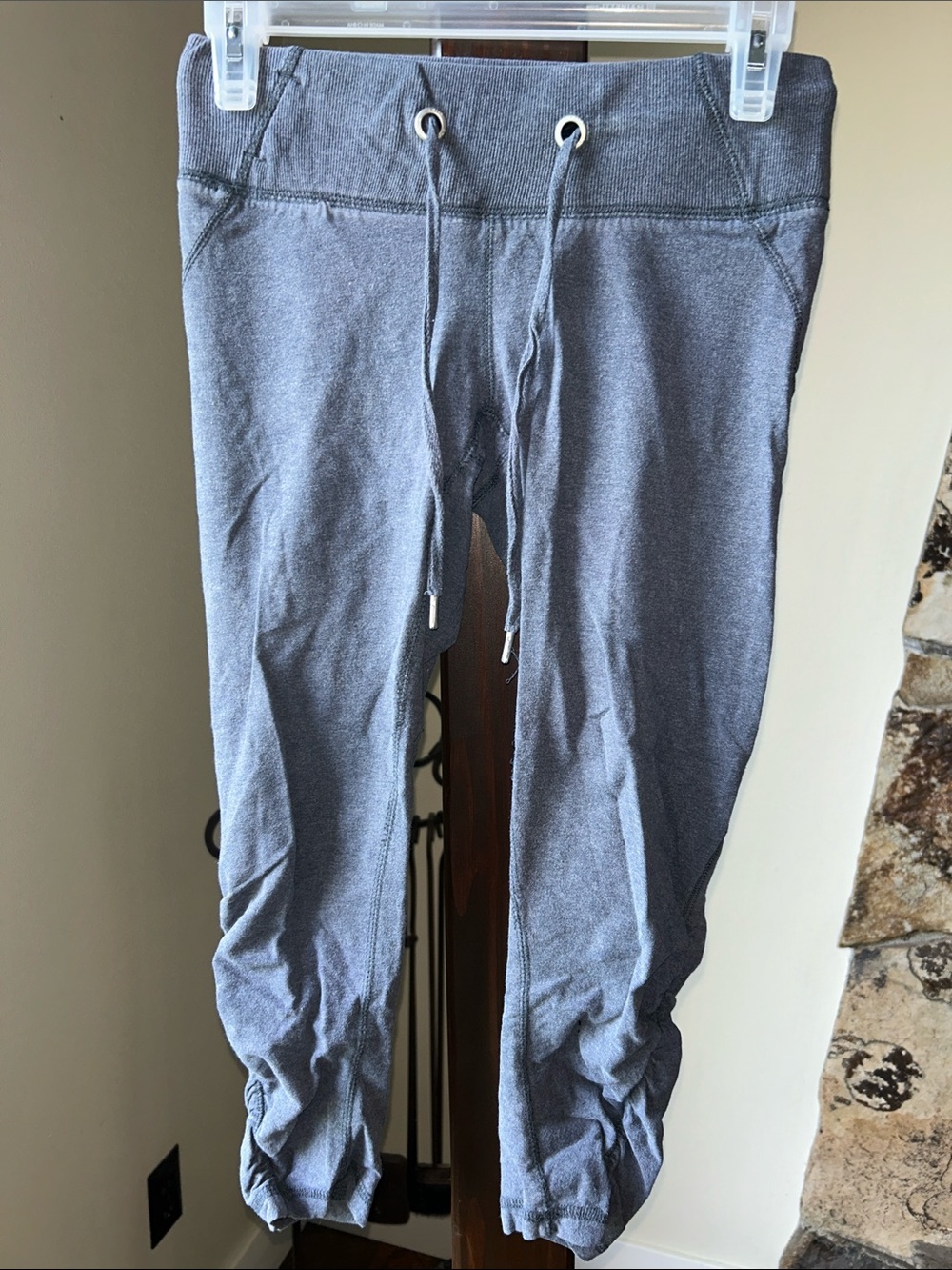 Denim Blue Drawstring Jogger Leggings